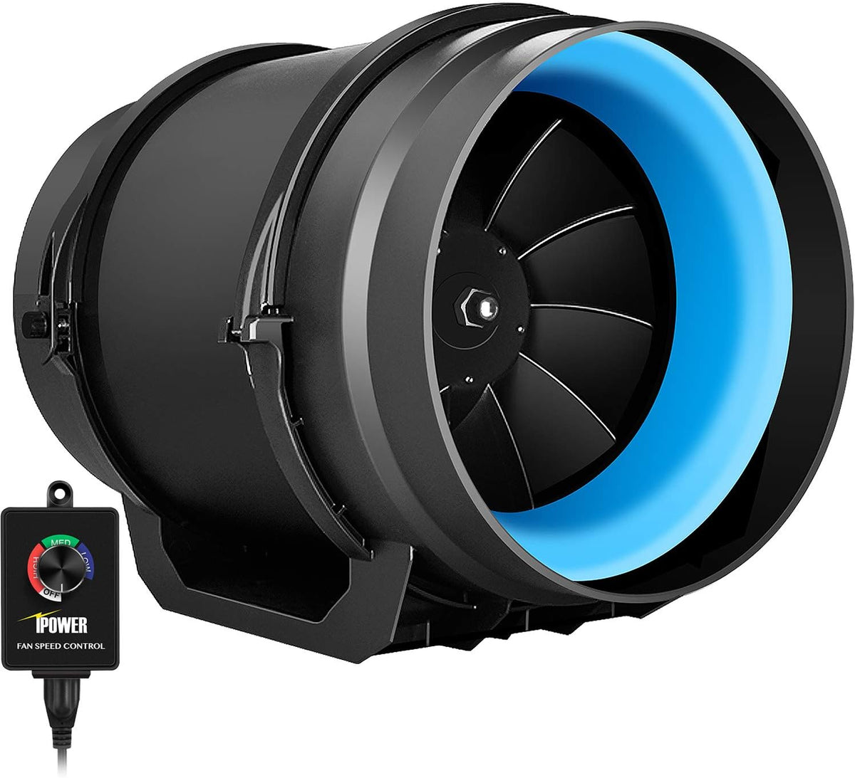 8 Inch 500 CFM Inline Fan with Carbon Filter and Ducting H119