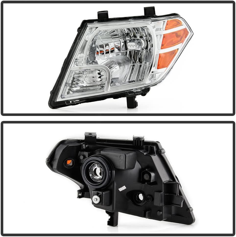 Chrome Housing Headlight Assembly Left Driver Side S9432