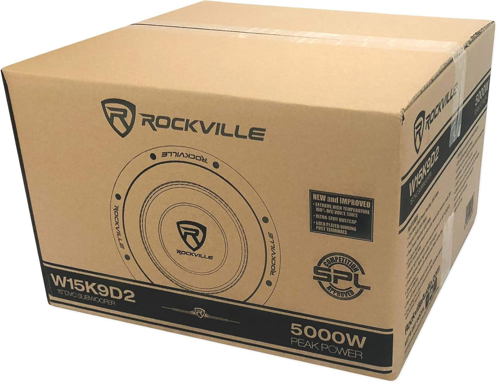 15 10,000w Car Audio Subwoofers with Sealed Sub Box Enclosure B187817