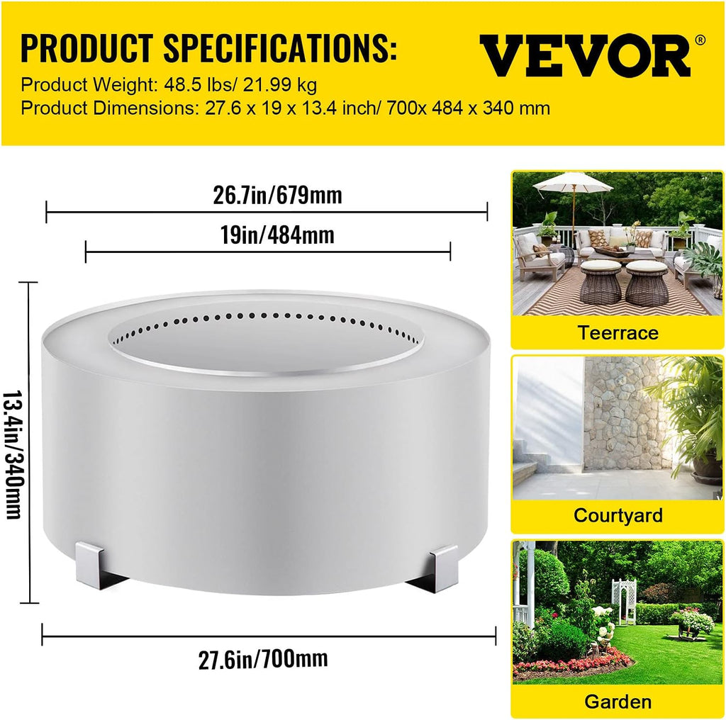 Stainless Steel Smokeless Fire Pit S1256