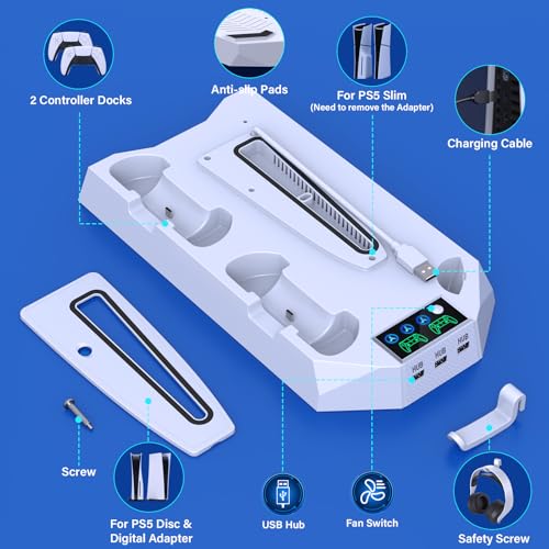 PS5 Cooling Station with Controller Charging Station A640997