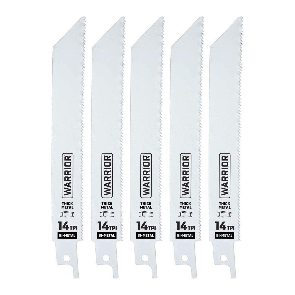 6 in. 14 TPI Bi-metal Reciprocating Saw Blades, 5 Pack R20974