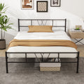 Full Size Metal Platform Bed Frame with Headboard and Footboard M61756