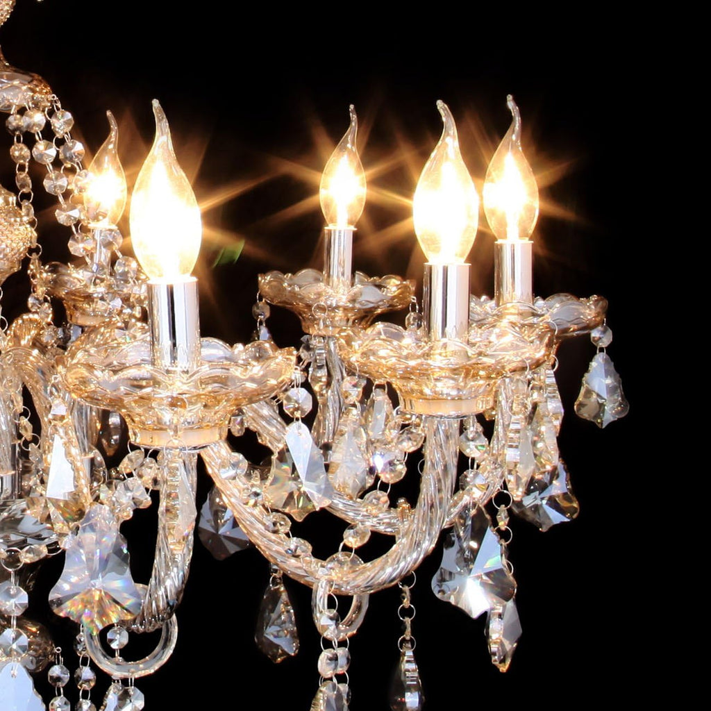 15 Lights Cognac K9 Crystal Chandelier I872