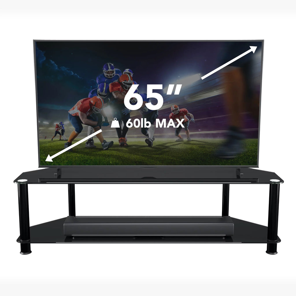 Black Glass TV Stand F355