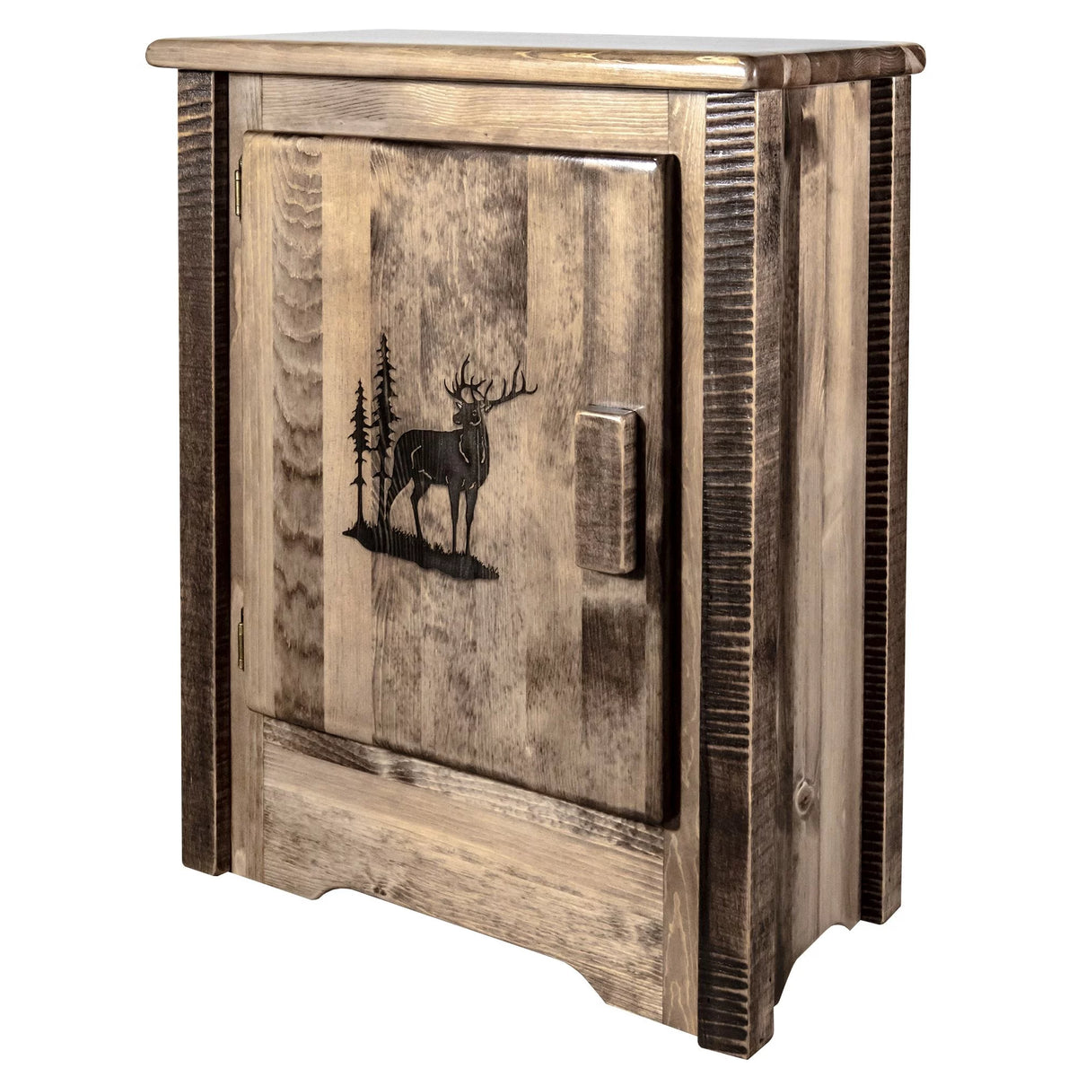 Accent Cabinet with Laser Engraved Elk Design M1305