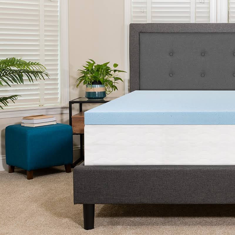 King 3 inch Cool Gel Memory Foam Mattress Topper H94845
