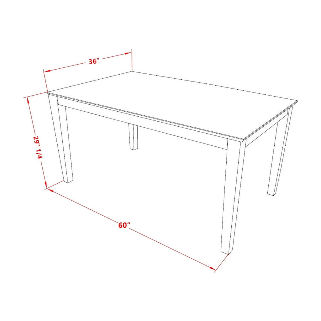 7Pc Rectangle 60" Dining Table And 6 Parson Chair Q818