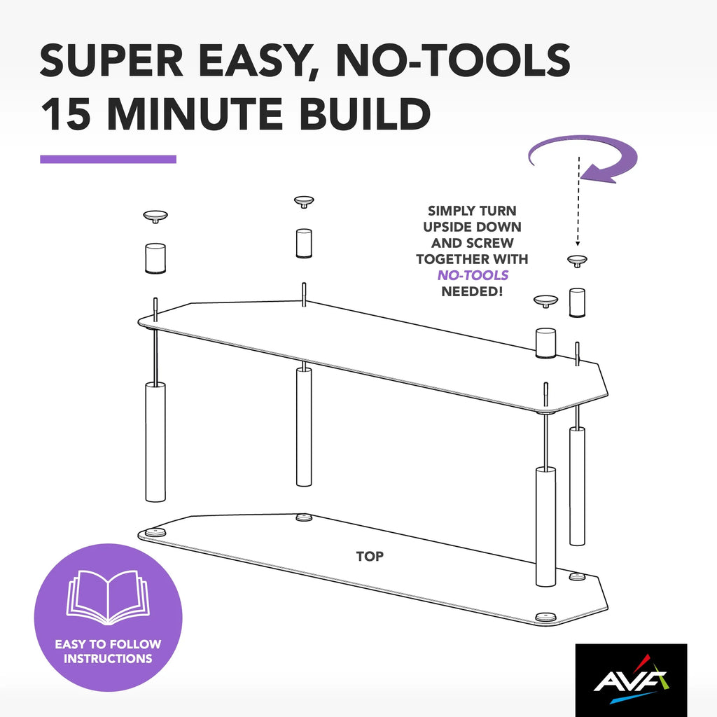 Black Glass TV Stand F355