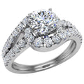 14K White Gold Diamond Engagement Ring 1.25 CT T5459