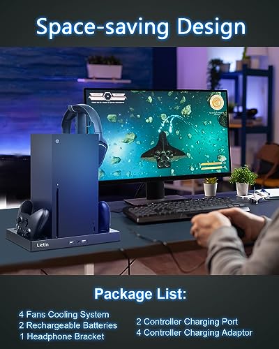 Charging Station with 4 Cooler Fan System for Xbox Series X Q347