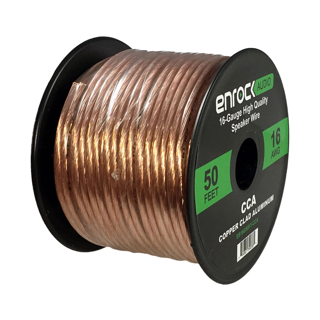 4x 6.5 300W 2 Way Coaxial Speakers, 4x Speaker Harness, 16-Gauge 50 Foot Speaker Wire P546