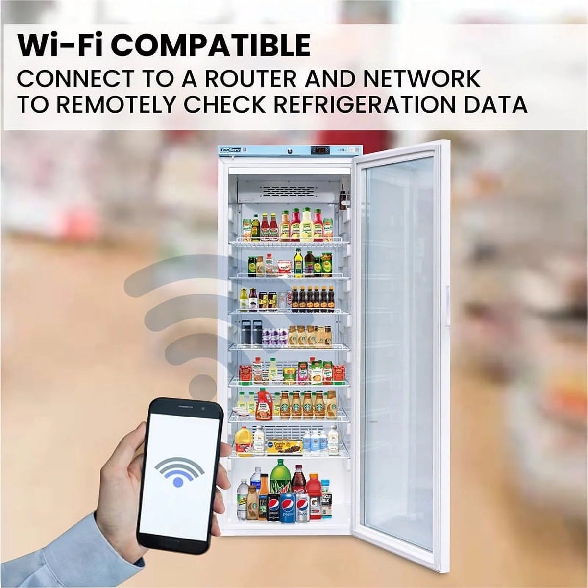 12.7cu.ft. Commercial Refrigerator with Glass Door H97235