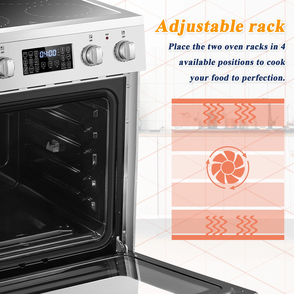 24 inch 2.9 Cu.ft Freestanding Electric Range with Convection Oven Y103