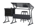 Black Hobby Table with Stool L3188