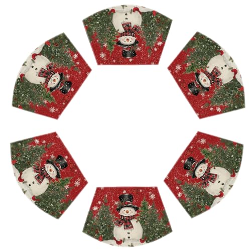 Snowman Cardinals Trees Christmas Placemats Set of 4 X608
