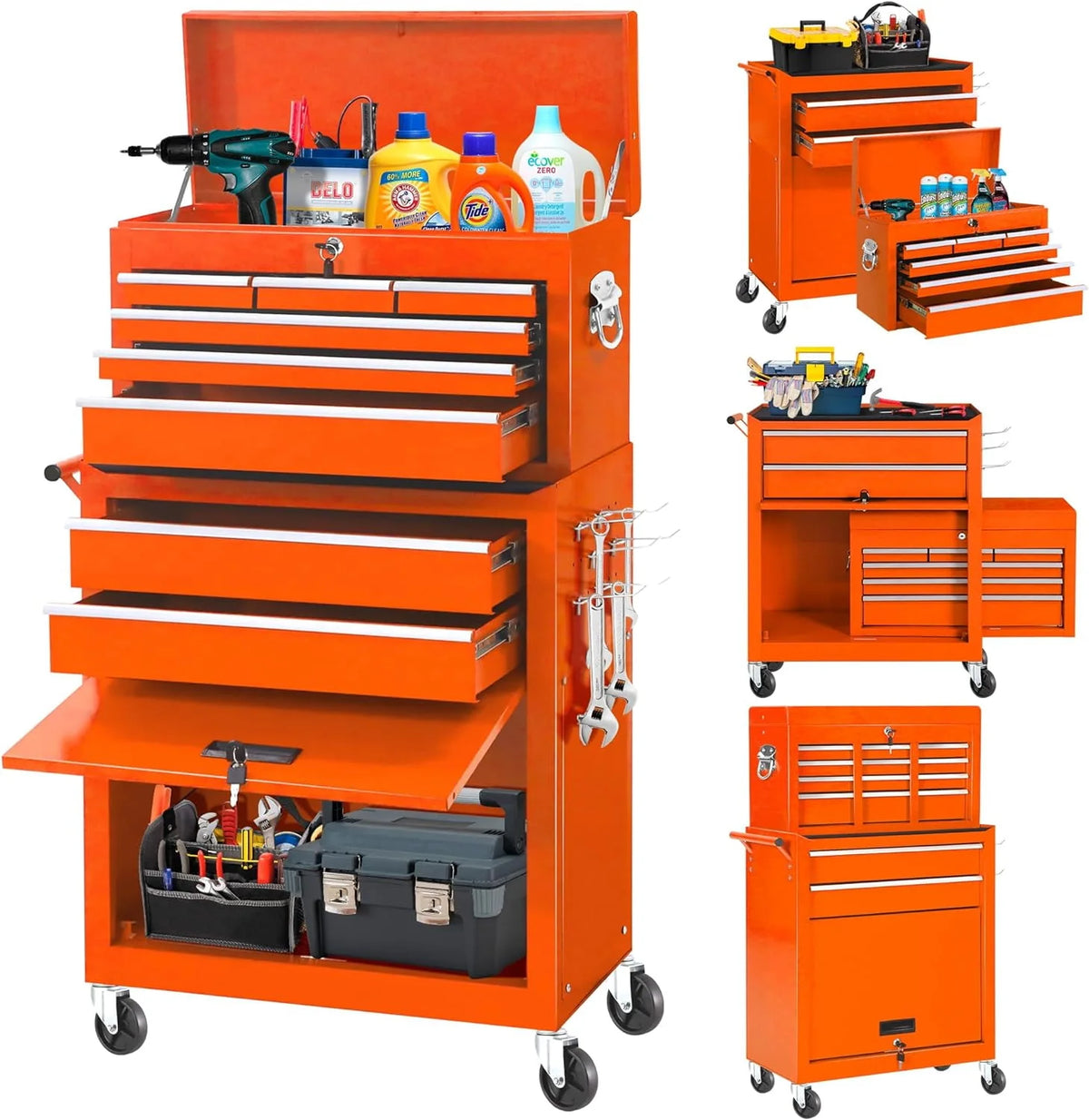 Rolling Metal 8 Drawer Tool Chest & Cabinet B711691