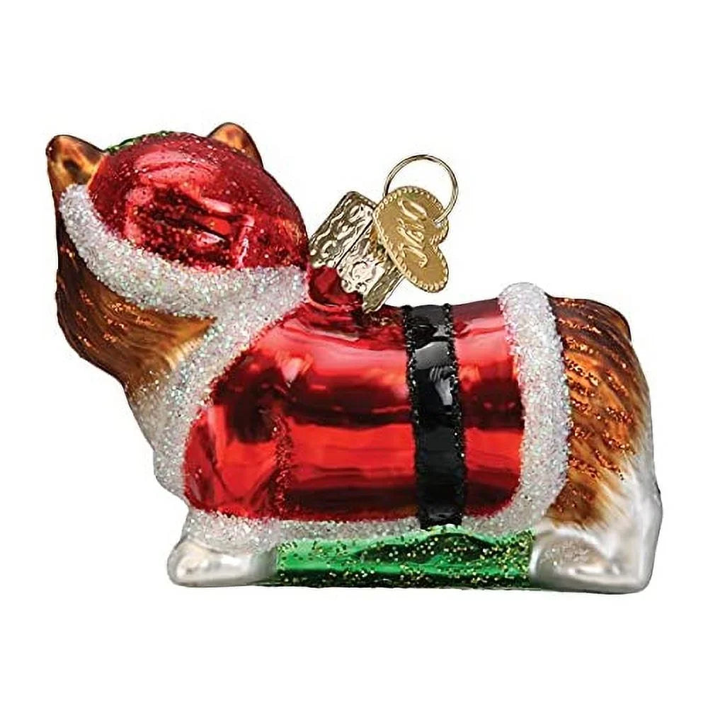 Corgi Puppy Glass Ornament R159
