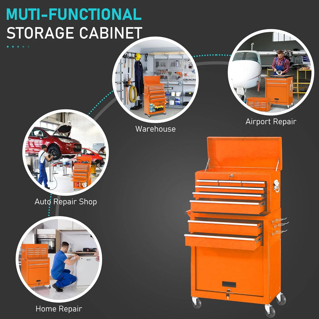 Rolling Metal 8 Drawer Tool Chest & Cabinet B711691