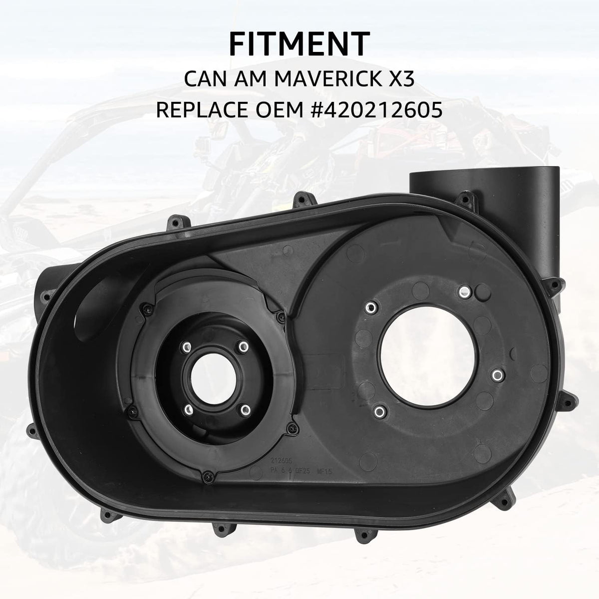 Inner Clutch Variator Cover CVT Air Guide Transmission Housing for Can Am Maverick X3 X978