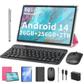 Android 14 Tablet 10 inch with Keyboard, 26GB RAM+256GB ROM, 8000mAh, Black S8642