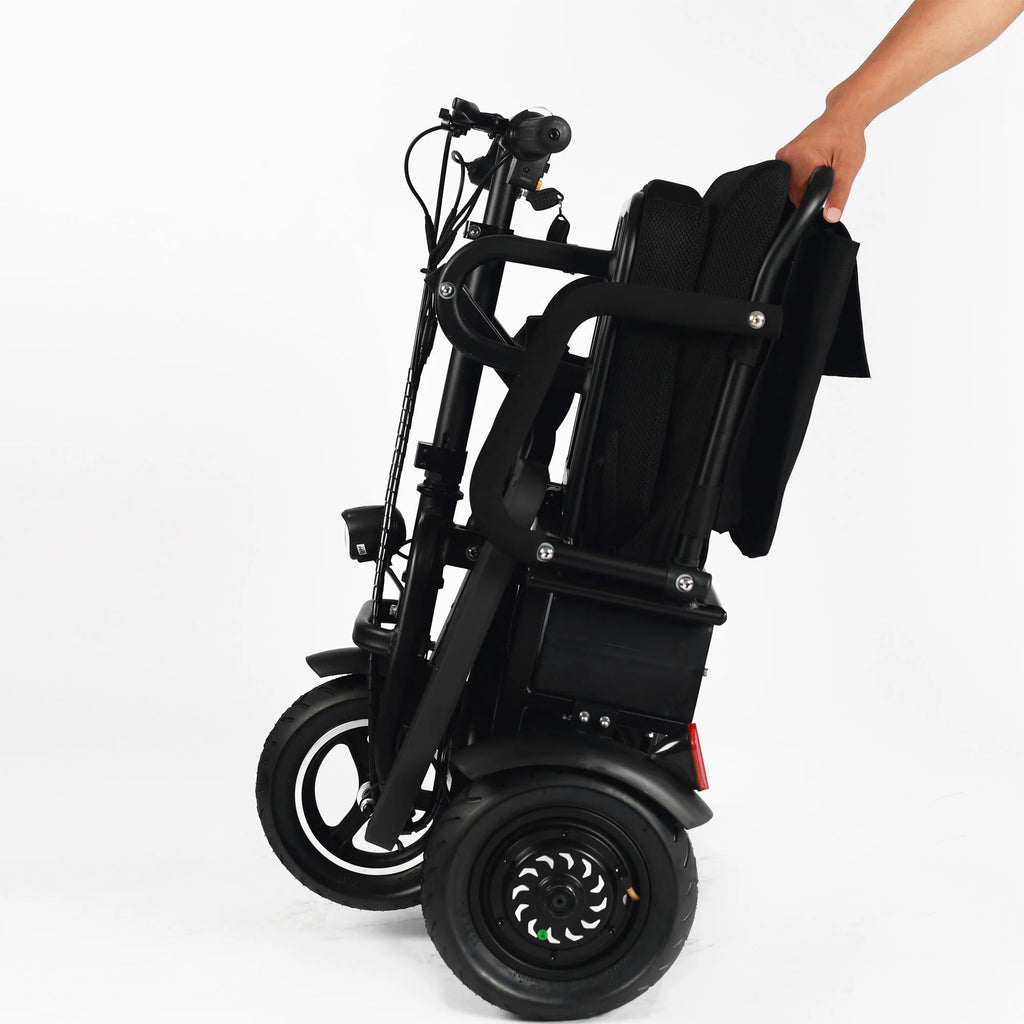 Folding Electric Trike 48v 700w Dual Motor Lithium Black Q78633
