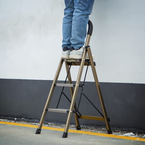 Aluminum 3-Step Folding Step Stool with Padded Grip Y55911