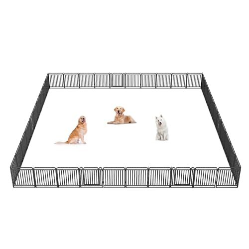32 Inch 16 Panels Foldable Metal Dog Playpen with Doors V153