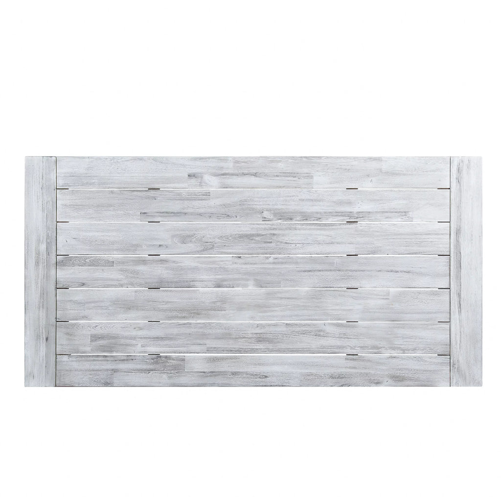 Light Grey Acacia Wood Rectangular Dining Table X44153
