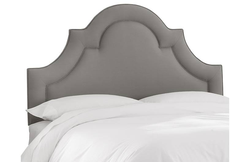 Black Velvet Arched Headboard Full Z900280