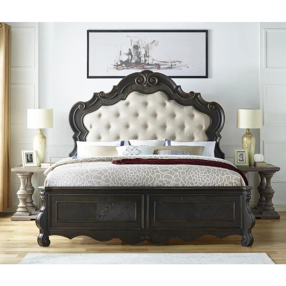 Queen 4-Piece Wood Panel Bedroom Set X5136