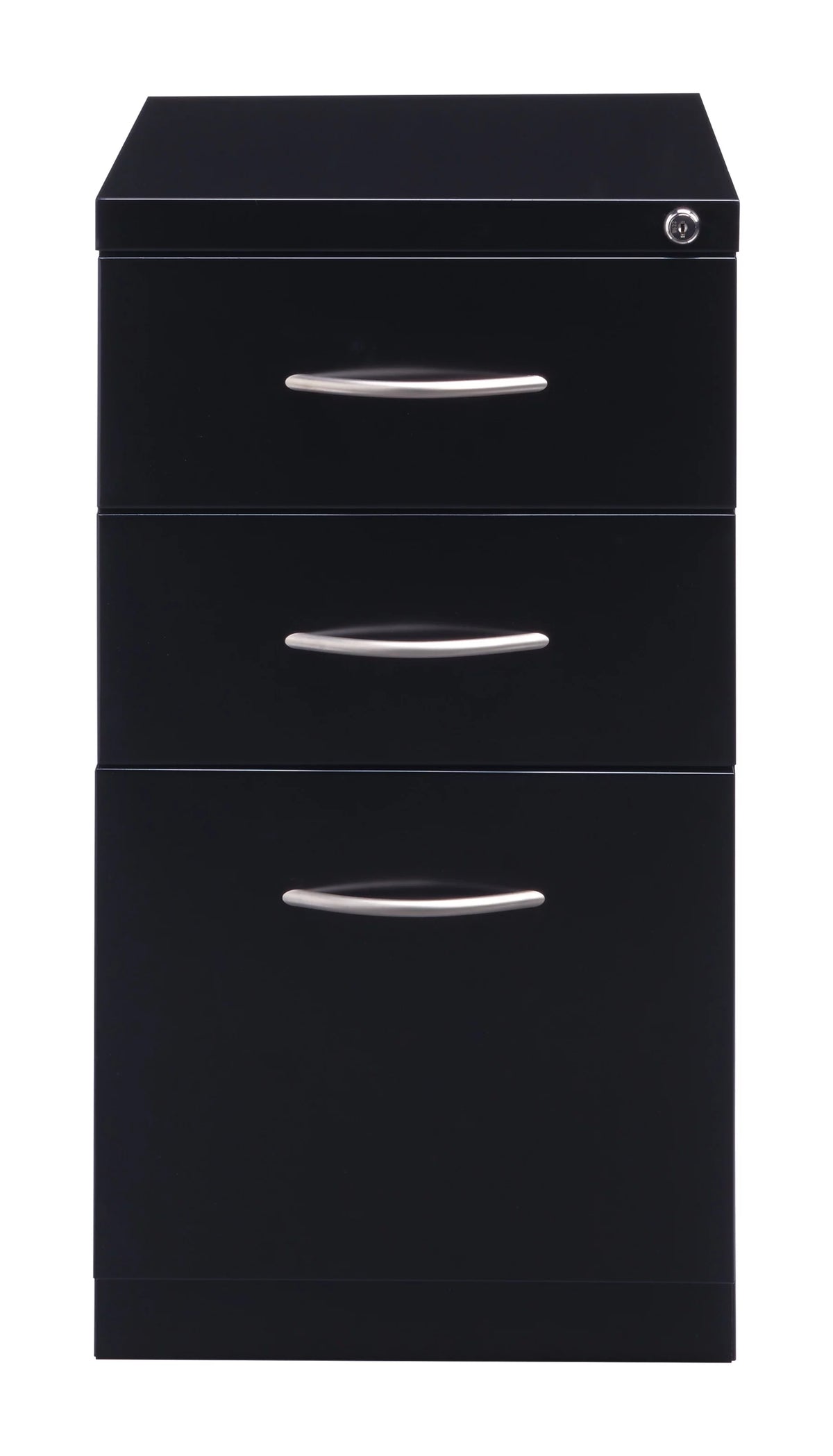 23" Deep Mobile Pedestal File Cabinet 3 Drawer Black W2626