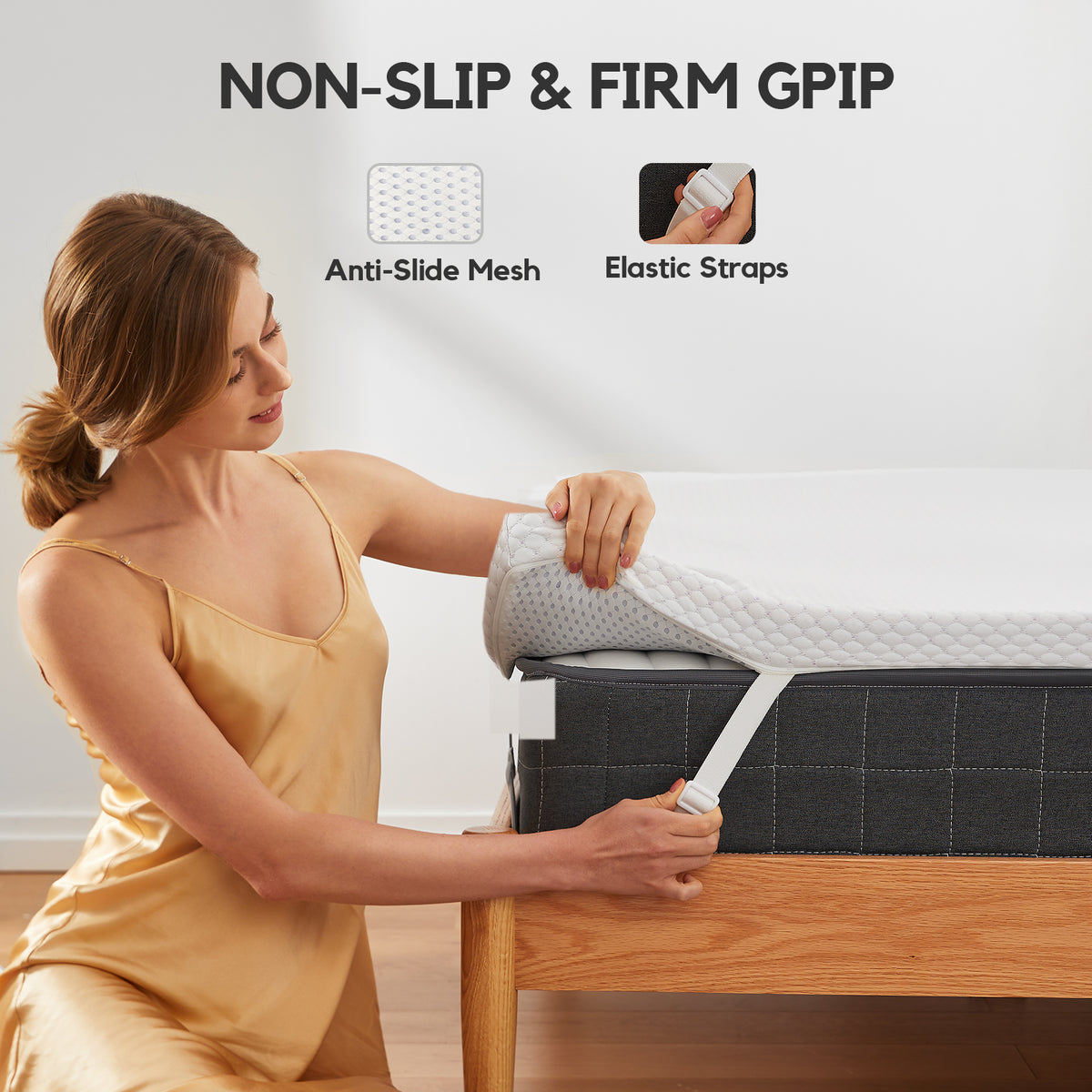 Twin Gel Memory Foam Mattress Topper with Removable Washable Cover R2000