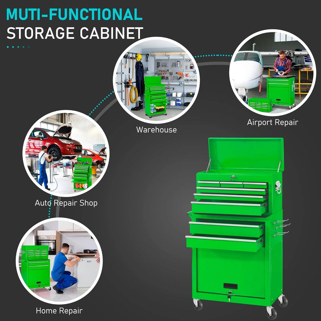 Rolling Metal 8 Drawer Tool Chest & Cabinet B711691