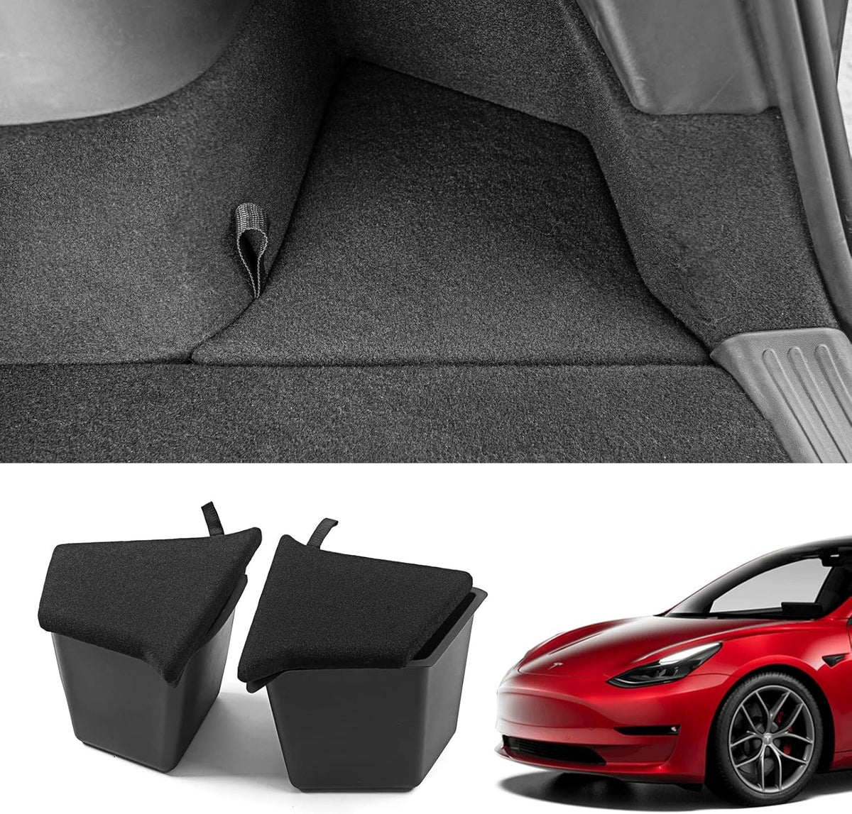 Rear Trunk Storage Box Trunk Organizer Side Packets Tray Bins K268