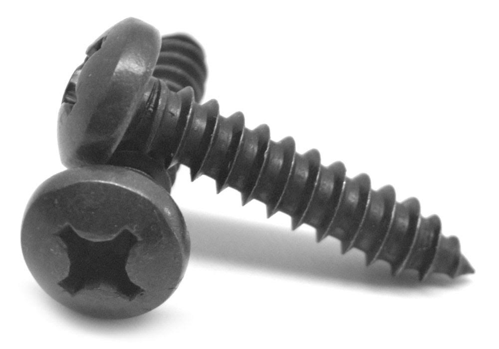 Sheet Metal Screw Phillips Pan Head Type AB Low Carbon Steel Black Oxide G849
