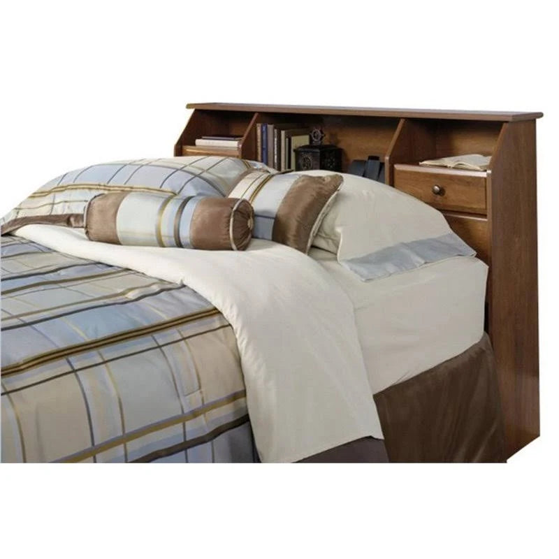 Oak Bookcase Headboard, Full/Queen K32128