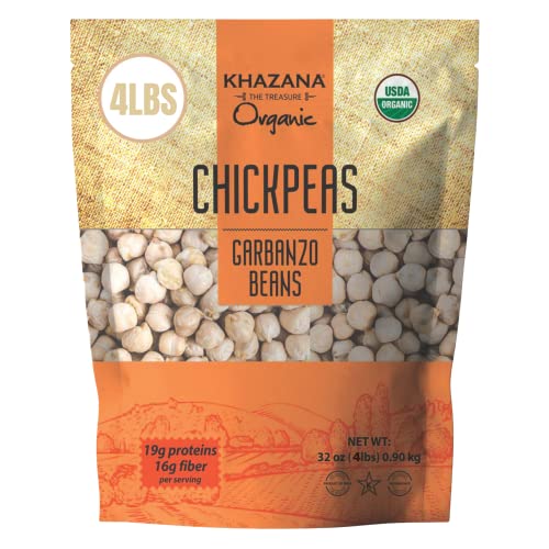 Organic Chickpeas 7lb Garbanzo Beans Non-GMO Gluten Free Kosher Lentils L35674