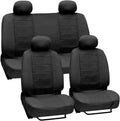 Black Leatherette Car Seat Cover Set N28936