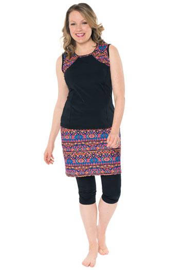 Black 2XL Skirted Capris Y940071