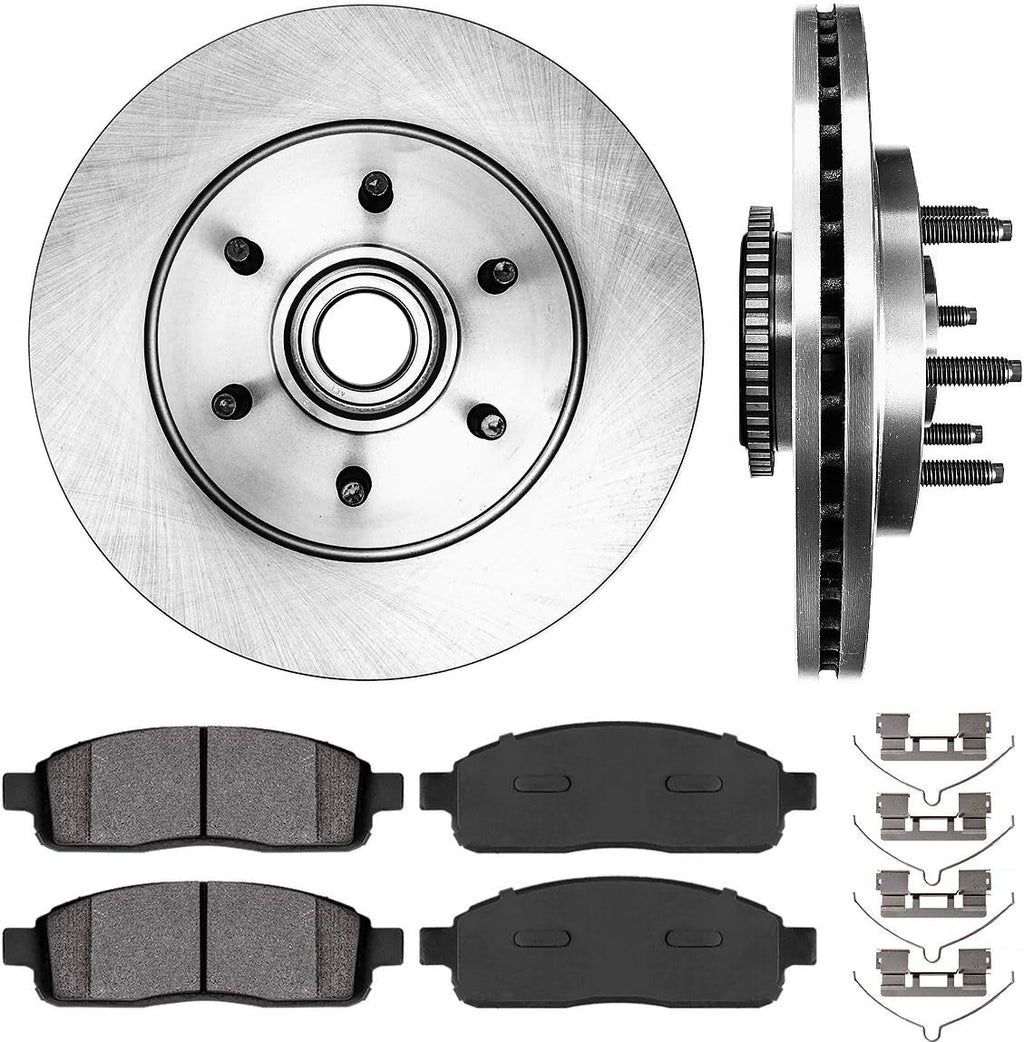 6 Lug Brake Disc Rotors + Metallic Brake Pads T687