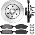6 Lug Brake Disc Rotors + Metallic Brake Pads T687