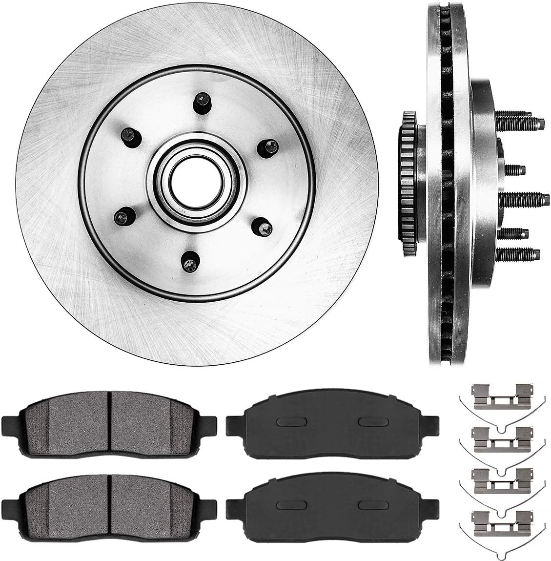 6 Lug Brake Disc Rotors + Metallic Brake Pads T687