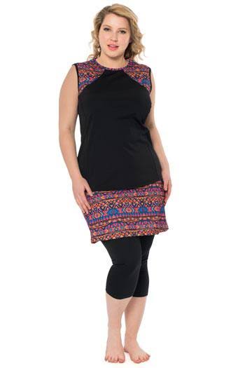 Black 2XL Skirted Capris Y940071