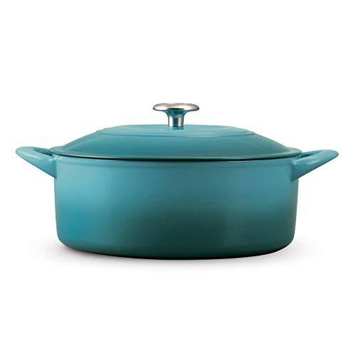 6 qt. Cast Iron Round Dutch Oven Cobalt Blue X91813