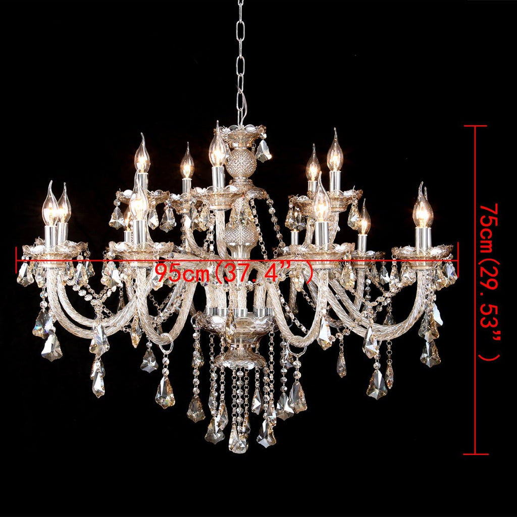 15 Lights Cognac K9 Crystal Chandelier I872