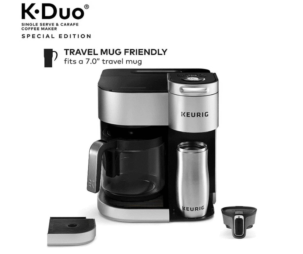 Silver Single Serve and 12-Cup Drip Coffee Maker B64181