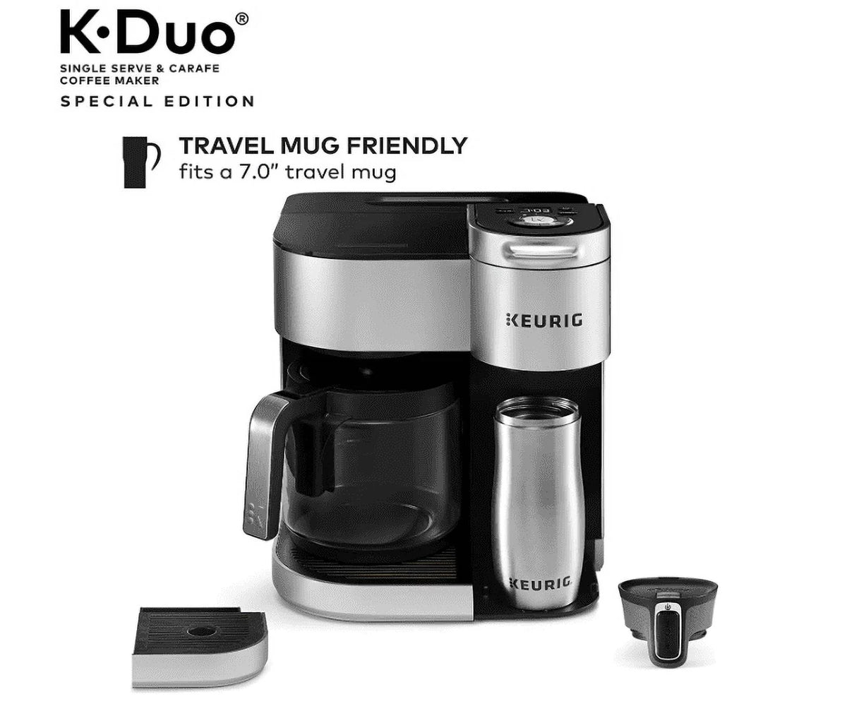 Silver Single Serve and 12-Cup Drip Coffee Maker B64181