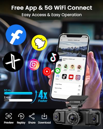 4 Channel Dash Cam 360° View 1080P with 128GB SD Card D645