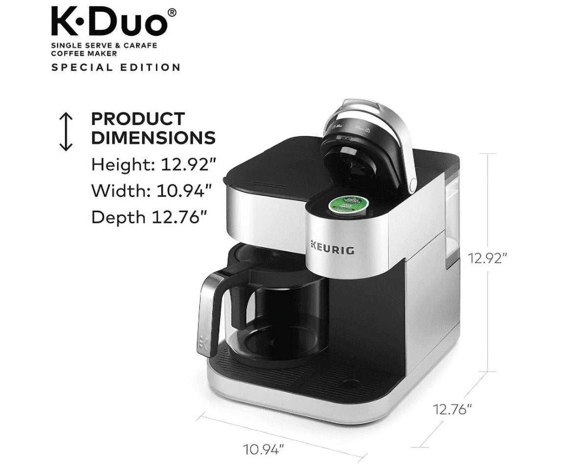 Silver Single Serve and 12-Cup Drip Coffee Maker B64181